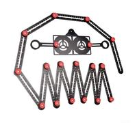 Mesureur d'angle de menuiserie 16 plis pour surfaces irrégulières (règle + | Mécanisme de verrouillage du bouton, empêche le glissement, sécurise les paramètres, assure des résultats de mesure précis