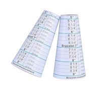 Mesureur de bracelet portable, outil de mesure de bijoux, 2 pièces de jauge de bracelet réglable avec marquages clairs, gadget de taille de poignet avec conception flexible, accessoire d'étude à dom