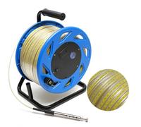 Mesureur de Niveau d’Eau à Ruban Acier 30-300 m, Mesure Niveau Eau Puits, Enrouleur ABS, Support en Acier, Ruban Jaune Lisible, Signal Sonore et Voyant pour Puits, Forages et Piézomètres Blue-100m