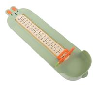 Mesureur de Pieds pour Nourrissons, Règle Réglable en Plastique Vert | Échelle Claire, Bords Sûrs pour Garçon Fille, Usage Maison et Boutique, 1 Règle, Motif Lapin