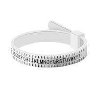 Mesureur de taille de bague - Cercle pour mesurer la taille des doigts - Appareil de mesure de bijoux portable et réutilisable - Pour femme - Échelle facile à lire, Siehe Beschreibung, 0, Voir