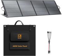 Mesuvida 400 W Panneau Solaire Portable Pliable, Etanche IP68, Revêtement EFFE, Sortie MC4 41 V,Idéal Pour les Batteries Externes, les Générateurs Solaires,Camping les Camping-cars Autonomes
