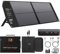 Mesuvida Panneau Solaire Portable 100W, Charge Rapide USB-C PD 65 W, 24 V MC4 DC QC3.0, Chargeur Solaire Pliable USB-A pour Centrale électrique, Générateur, Camping, Caravaning, Vie Hors Réseau