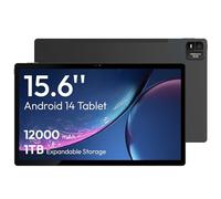 MESWAO 15.6 Pouces Tablette, Mes-B3 Grande Tablette Tactile avec écran IPS, Helio G99 Octa-Core, 6 Go RAM 128Go ROM(1TB TF), 12000 mAh, Android 14, BT 5.0, WiFi, Caméra de 32 MP