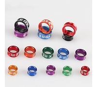 MESWETAO Bande Professionnelle à Jambe fermée pour Oiseaux - Bague en Aluminium Durable pour perroquets, pacaws, Conures, Oiseaux Exotiques (Couleurs Mixtes) 4mm Color Random Mixed Hair 50 pièces