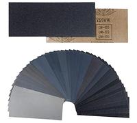 Mesybveo 42 Pièces Papier de Verre - Papier Poncer Sec et Humide, 60-5000 Grain, 23 x 9 cm, pour Métal, Bois, Murs, Voitures