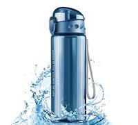 Mesybveo Bouteille d'eau, 780ml Gourde Sport, Bouteille d'eau sans BPA, Anti-Fuite Bouteille Une Seule Pression pour Ouvrir, pour Sports, Salle de Sport, Cyclisme, l'école, Bureau, Camping(Bleu)