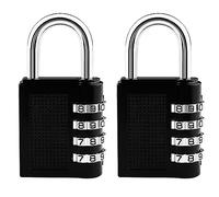 Mesybveo Lot de 2 Cadenas Code 4 Chiffres, Cadenas à Code Alliage de Zinc, Serrure Combinée avec Réglable Individuellement, Étanche Cadenas Code Casier pour Portails,Valise, Garage, Boîte à Outils