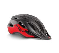 MET Casque de vélo Crossover - Noir et Rouge - Taille M