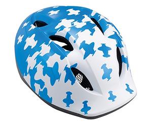 MET Casque de vélo pour Enfants Buddy, Blue Avions, 46-53 cm, 3HELM19UNBB