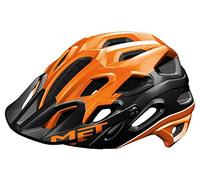 MET Casque Lupo Orange/Noir M 54-58 Unisexe Adulte