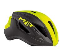 Met Casque Strale Noir Jaune M(56-58) Cyclisme Mixte Adulte, Multicolore
