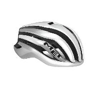 MET Casque Trenta 3K Carbon MIPS Blanc Argent Métal