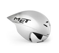 Met Drone Wide Body Ii Time Trial Helmet Argenté L White Metallic / Glossy