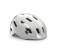 MET E-Mob Cyclisme Hel Unisexe, Blanc | Brillant, S
