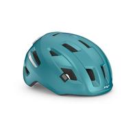 Casque de Cyclisme électrique MET E-Mob MIPS - NTA8776 - avec feu arrière - Bleu Sarcelle - L / 58-61 cm