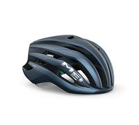 MET Trenta MIPS Perforamce Casque de vélo de Route, Bleu Marine Mat argenté, Taille 58-61 cm