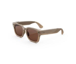 Meta Fury Grès | Lunettes IA pour femme et pour homme - Meta AI, Caméra 12 Mpx, Traduction simultanée et bien plus - Résolution 3K HD - 8+ heures d’autonomie - Verres Ambre foncé
