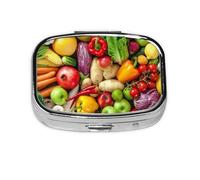 Meta Pilulier à 2 compartiments pour fruits et légumes frais, organiseur portable