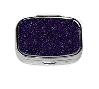Meta Pilulier à 2 compartiments Violet Améthyste foncé Paillettes