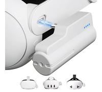 Meta Queste Batterie 3S/3/2 5000 mAh PD 18 W Charge Rapide VR Batterie d'extension Batterie Queste 3S/3 Compatible avec Bandeau Original & Elite, Temps de jeu supplémentaire 2 à 4 h