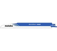 Metabo 5 lames de scie sabre " demolition metal " 225 x 1,6 mm, BiM, 2,5+3,2 mm/ 8+10 TPI 5 pces