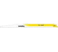 Metabo 5 lames de scie sabre " fast wood " 300 x 1,25 mm, HCS, 8,5 mm/ 3 TPI 5 pces