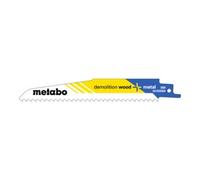 Metabo 5 lames de scies sabres, bois+métal, série "professional", 150 x 1,6 mm, BiM, 4,3 mm/ 6 DPP metabo Quantité:5
