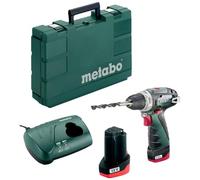 Metabo 600080500 Tournevis sans Fil Petit PowerMaxx BS Basic 10.8V, 2x2Ah Li-Ion Batteries, Incl. Chargeur, en Cas, max. Couple: 17 Nm (Doux) / 34 Nm (Dur)