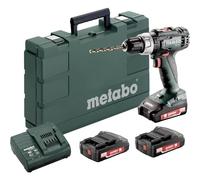 METABO 602321540 - Taladro atornillador a bateria 18V / 3x 2,0 Ah Li-Ion BS 18 L - portabrocas 13 mm con maletín