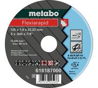 Metabo Flexiarapid 125x1,0x22,23 Roue a tronçonner Inox version droite 616187000