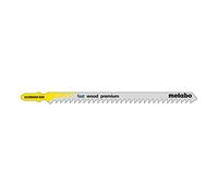 METABO 623980000 - Blister de 5 hojas de sierra de calar para Madera: dura, blanda: corte rápido 5-100 mm/Afil. BiM 126 mm