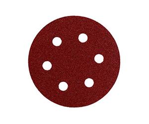 METABO 624002000 - Hojas de lijar Professional para madera y metal 6 perforaciones enganche velcro 150 mm grano P 60 (Envase de 5 Ud)