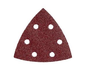 METABO 624982000 - Hojas de lijar Professional para madera y metal 6 perforaciones enganche velcro 93 x 93 mm grano P 80 (Envase de 25 Ud)