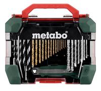 Metabo - 626707000 - Set d'accessoires - 55 pièces dans un coffret | Boîte robuste avec foret à pierre, forets à bois, embouts S2 ouille, porte-embouts, fraiseur et couteau à papier