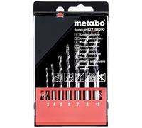 Metabo 627186000 7 pièces Foret universel métal, Pierre, Béton, bois, Brique 3 mm, 4 mm, 5 mm, 6 mm, 7 mm, 8 mm, 10 mm