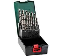 Metabo 627669000 Jeu de forets pour le métal 25 pièces 1 mm, 1.5 mm, 2 mm, 2.5 mm, 3 mm, 3.5 mm, 4 mm, 4.5 mm, 5 mm, 5.5 mm, 6 mm, 6.5 mm, 7 mm, 7.5 mm, 8 mm,