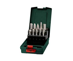 METABO 628404000 - Juego de 10 fresas dentado en cruz vástago de 6 mm