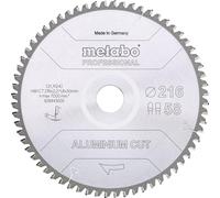 Metabo Lame de scie Metabo coupe aluminium professionnelle 216 x 2,2/1, 8 x 30 Z58 FZ/TZ, -5° Quantité:1