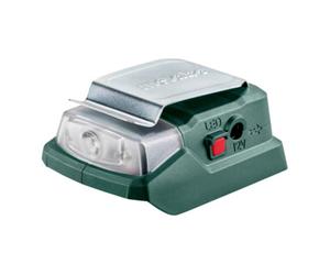 Metabo Adaptateur électrique sans fil PowerMaxx PA 12 LED-USB metabo, Raccord 12 V + USB 5 V + lampe LED, carton Quantité:1