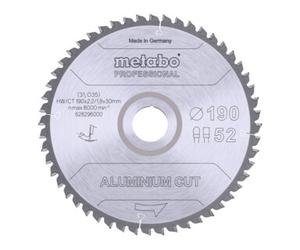 Metabo AluminiumCutProf 190x30 52FZ/TZ 5°neg Quantité:1