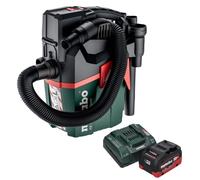 Metabo AS 18 L PC Compact Aspirateur sans fil 18 V 6 l IPX4 classe de poussière L eau et poussière + 1x batterie 8,0 Ah + chargeur