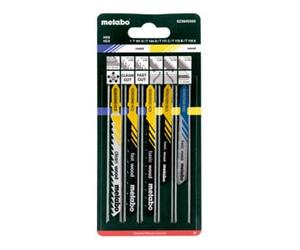 Metabo Assortiment 2 de lames de scies sauteuses, bois+métal+plastiques, 5 pièces, HCS/HSS, 4 lames bois, 1 lame métal metabo Quantité:1
