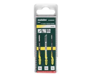 Metabo Assortiment 4 de lames de scies sauteuses, bois, HCS/HSS, 25 pièces, 25 lames bois metabo Quantité:1