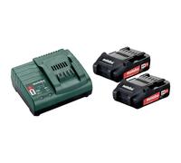 Metabo Basic-Set 2 x 2.0 Ah 685161000 Batterie pour outil 18 V 2.0 Ah Li-Ion