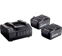 Ensemble de 2 batteries 18V Li-Power 4.0Ah avec chargeur ASC 30-36V Metabo
