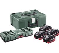 Metabo Basic-Set 4x LiHD 5.5Ah ASC 145 DUO Chargeur de bloc de batterie 685180000 + 4 batteries, + mallette