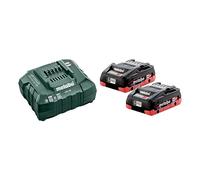 Metabo Basic Set de 2 Batteries LiHD 18 V 4,0 Ah et Chargeur ASC 55, 685163380
