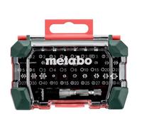 Metabo Boîte de bits SP 32 pièces (y compris un adaptateur à douille et un porte-embout à changement rapide, acier au chrome-vanadium, ensemble de bits) 626700000