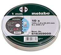 Metabo Jeu de 10 meules de tronçonnage SP 125x1,0x22,23 Inox, TF 41 616359000